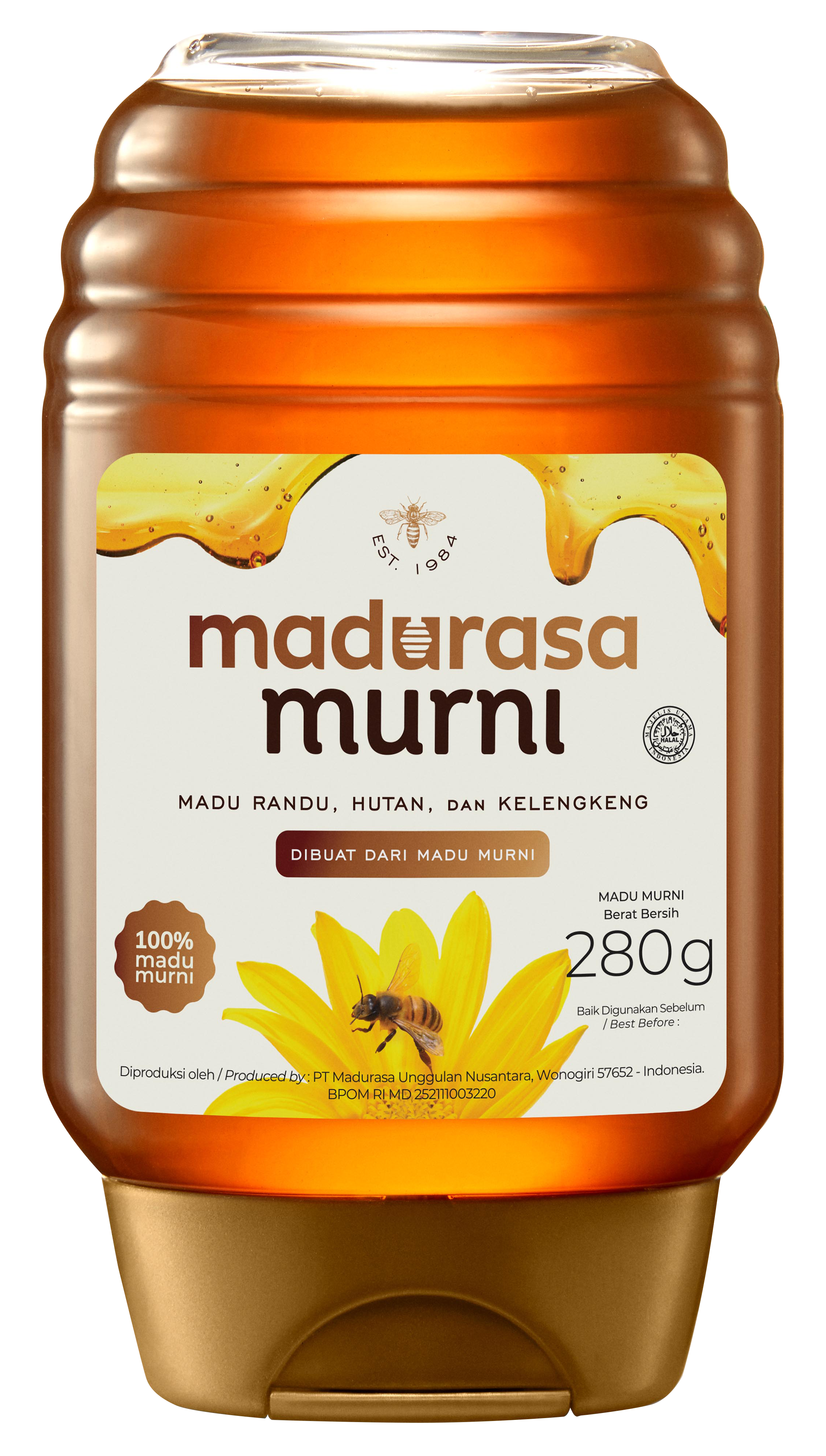 Madurasa Madu Murni 280 Gram Kemasan Botol