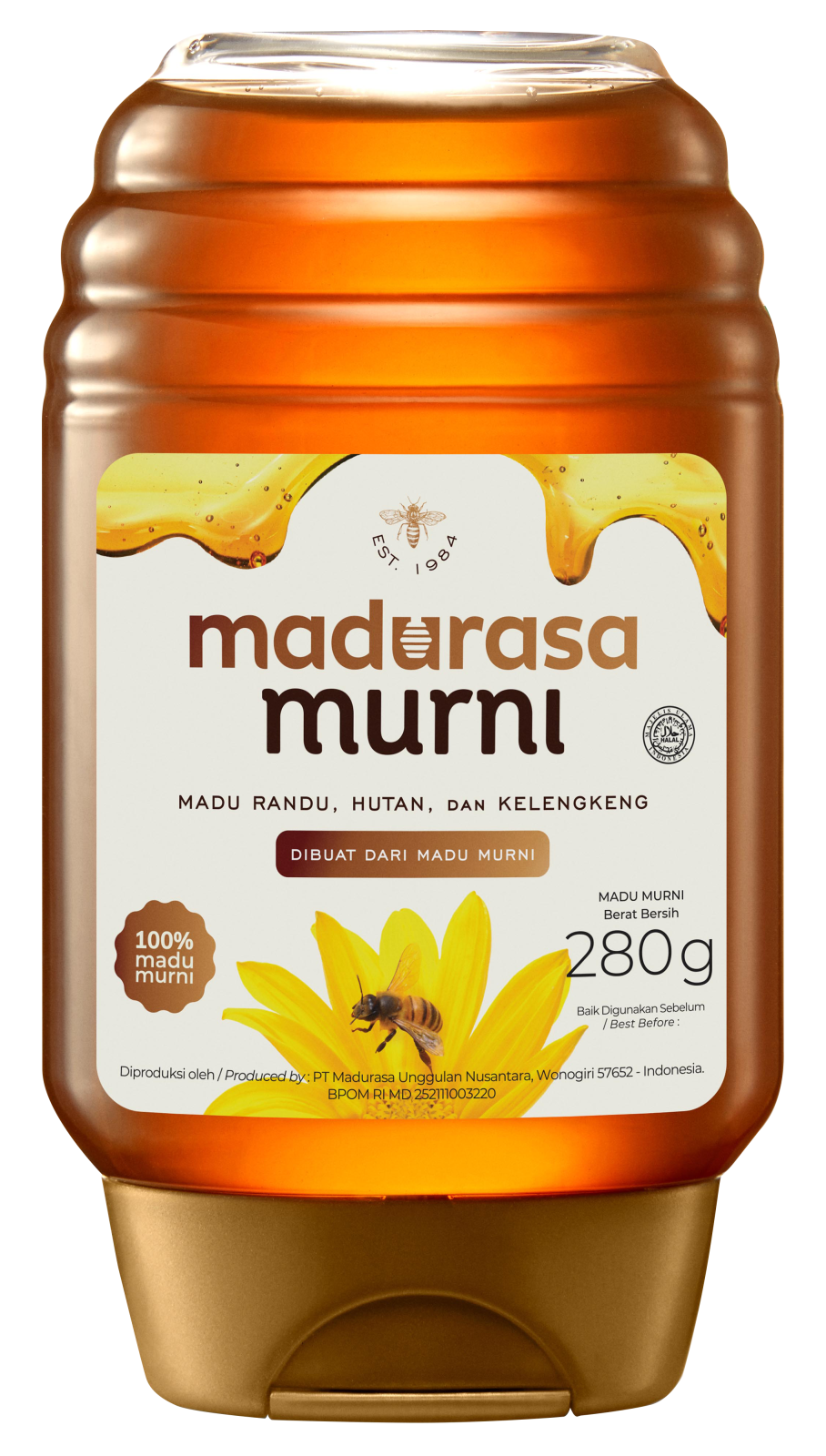 Madurasa Madu Murni 280 Gram Kemasan Botol